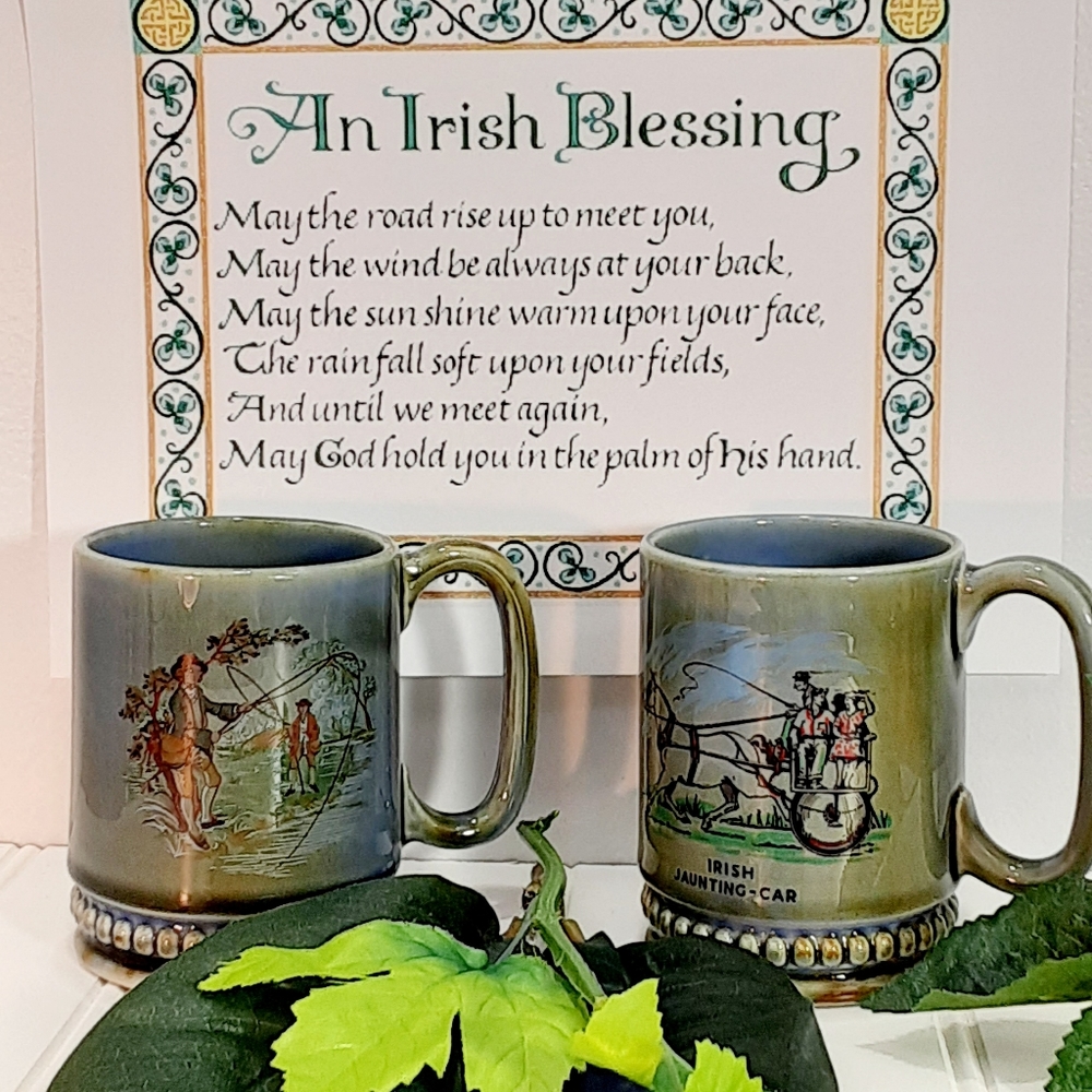 Made In Ireland! Gorgeous Porcelain Mugs & Blessing Too!